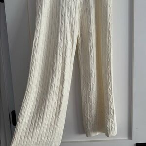 Cable-Knit Sweater Pants